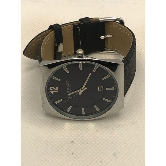 Kenneth Cole KC50491002 Womens Black Leather Analog Dial Quartz Wrist Watch KS68 - Picture 5 of 9